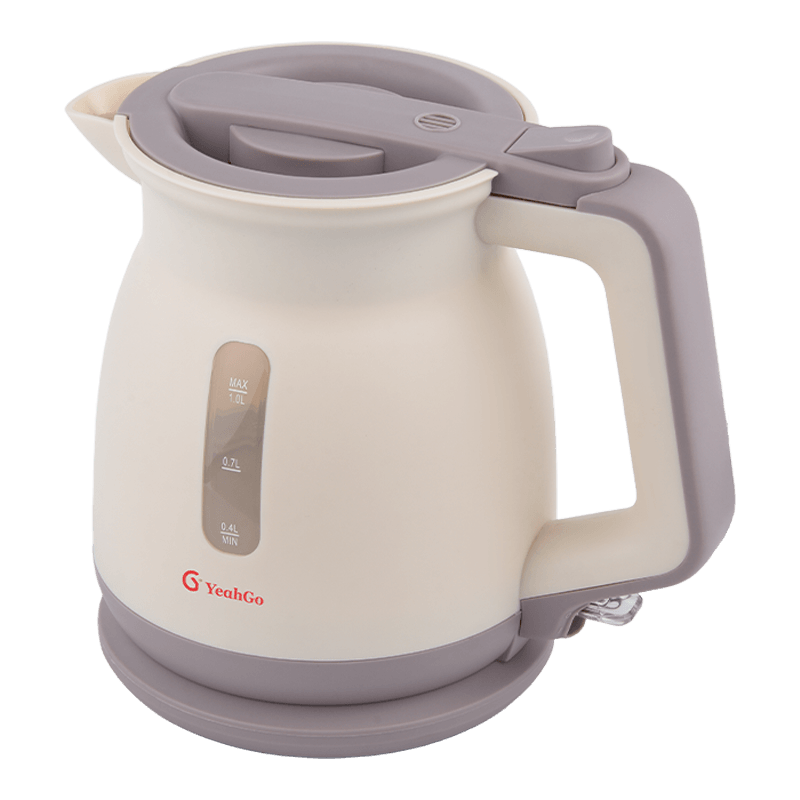 1.0L Anti-tip Food-grade PP Electric milk-bottle like Kettle with standalone circular power base