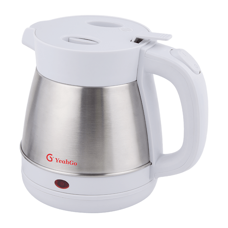 0.8L Anti-Tipping Electric Kettle - Food-Grade 304 Stainless Steel Compact Water Boiler